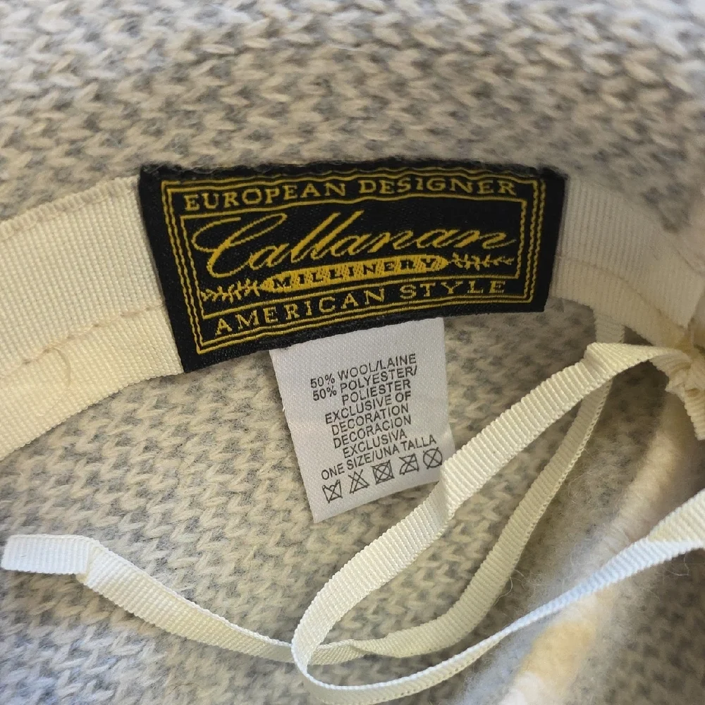 Callanan‎ Hat Wool Blend Knit Safari Hat With Chevron Band One Size - Picture 5 of 9